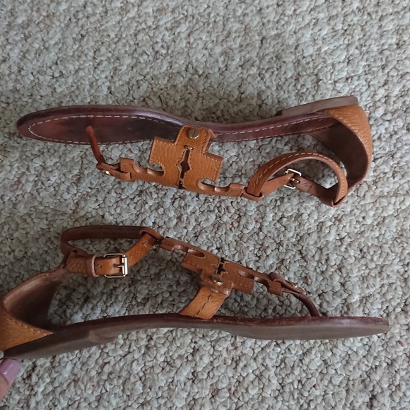 Tory Burch Phoebe Thong Ankle-Strap Sandals Size 7.5 - Picture 11 of 12